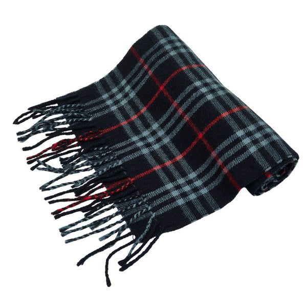 バーバリー ノバチェック マフラー ブラック ウール レディース BURBERRY 【中古】