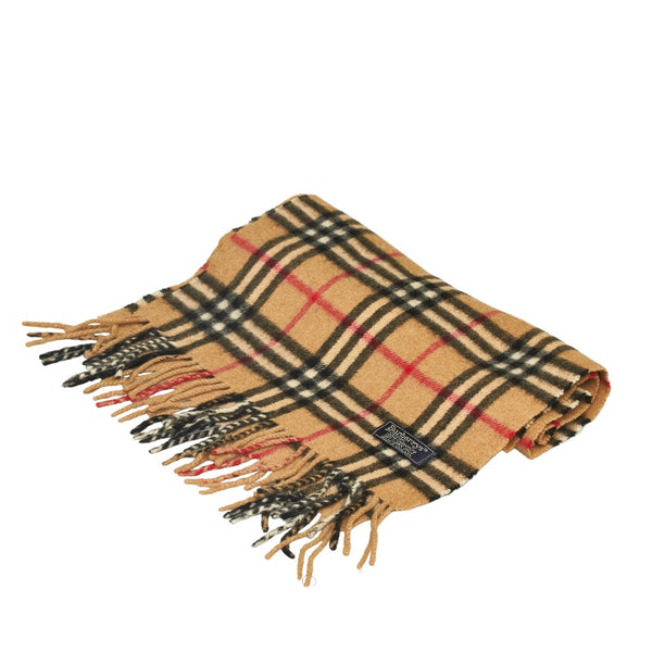 バーバリー マフラー ブラウン マルチカラー カシミヤ レディース BURBERRY 【中古】