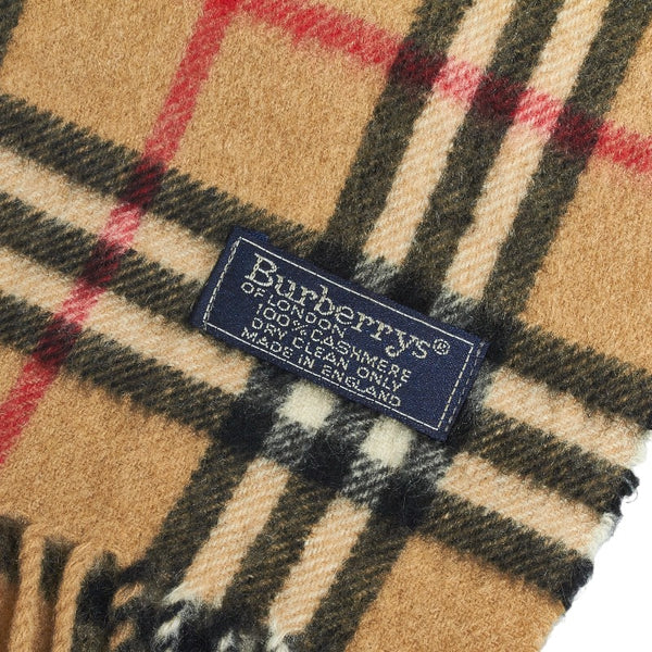 バーバリー マフラー ブラウン マルチカラー カシミヤ レディース BURBERRY 【中古】