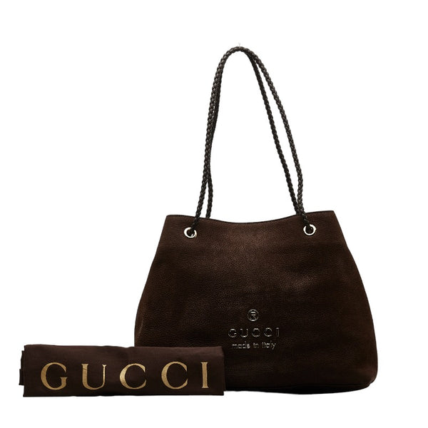 グッチ トートバッグ ショルダーバッグ 419689 ブラウン ヌバック レザー レディース GUCCI 【中古】
