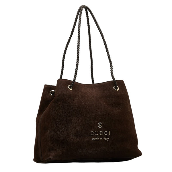 グッチ トートバッグ ショルダーバッグ 419689 ブラウン ヌバック レザー レディース GUCCI 【中古】