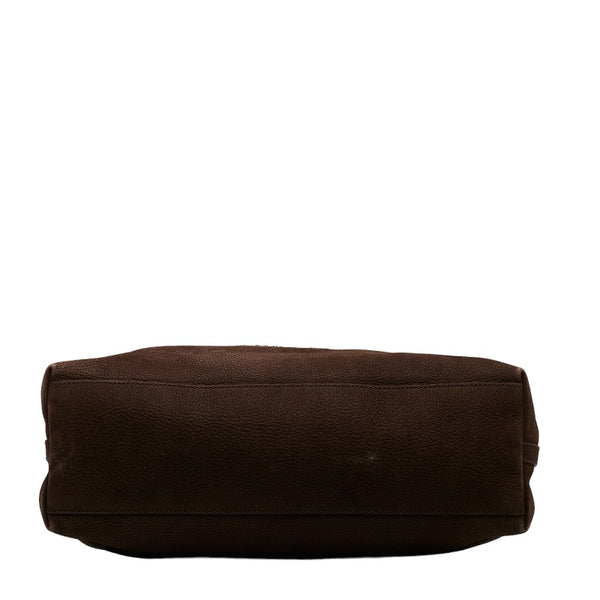 グッチ トートバッグ ショルダーバッグ 419689 ブラウン ヌバック レザー レディース GUCCI 【中古】