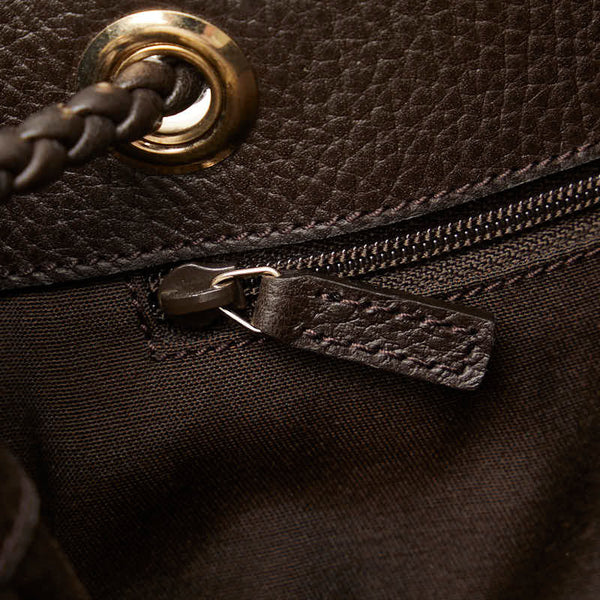 グッチ トートバッグ ショルダーバッグ 419689 ブラウン ヌバック レザー レディース GUCCI 【中古】