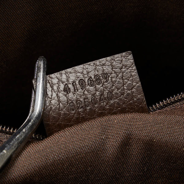 グッチ トートバッグ ショルダーバッグ 419689 ブラウン ヌバック レザー レディース GUCCI 【中古】