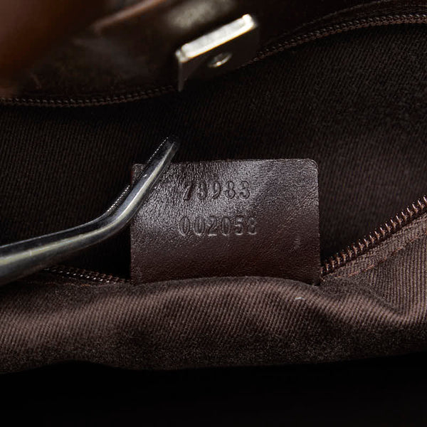 グッチ GGキャンバス ショルダーバッグ トートバッグ 73983 ブラウン キャンバス レザー レディース GUCCI 【中古】