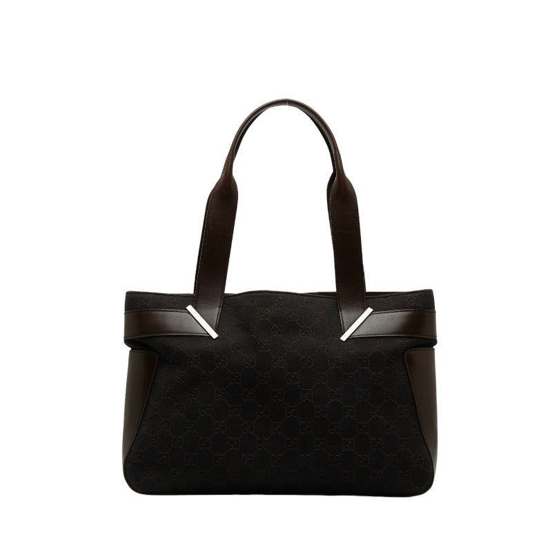 グッチ GGキャンバス ショルダーバッグ トートバッグ 73983 ブラウン キャンバス レザー レディース GUCCI 【中古】