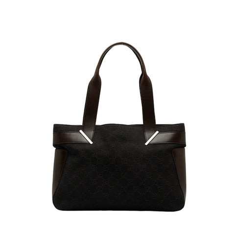 グッチ GGキャンバス ショルダーバッグ トートバッグ 73983 ブラウン キャンバス レザー レディース GUCCI 【中古】