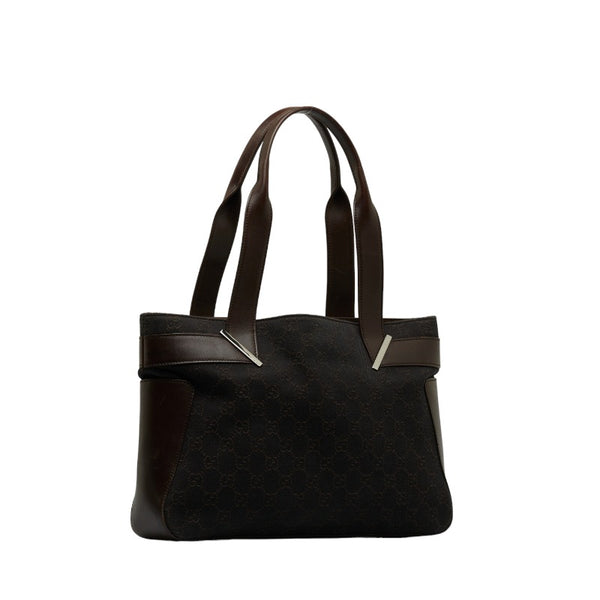 グッチ GGキャンバス ショルダーバッグ トートバッグ 73983 ブラウン キャンバス レザー レディース GUCCI 【中古】