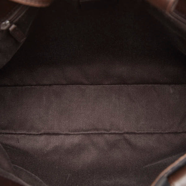 グッチ GGキャンバス ショルダーバッグ トートバッグ 73983 ブラウン キャンバス レザー レディース GUCCI 【中古】