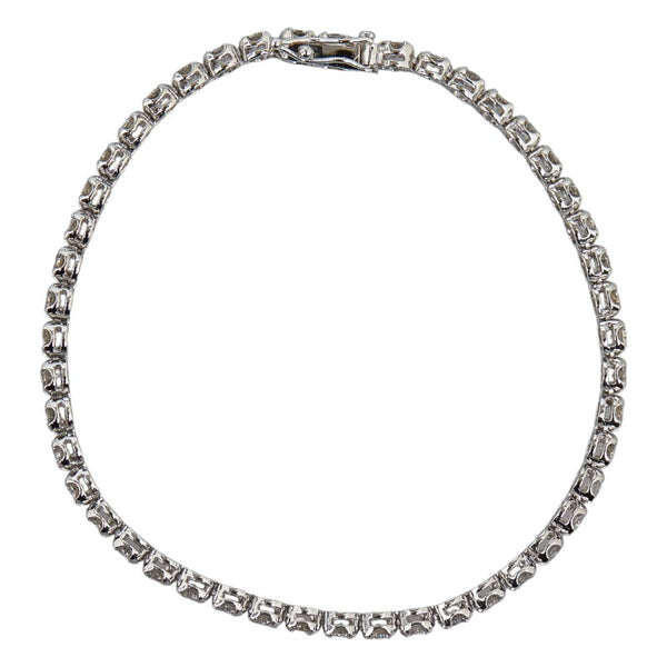 Pt850 プラチナ ダイヤ3.00ct テニスブレスレット ブレスレット レディース 【中古】