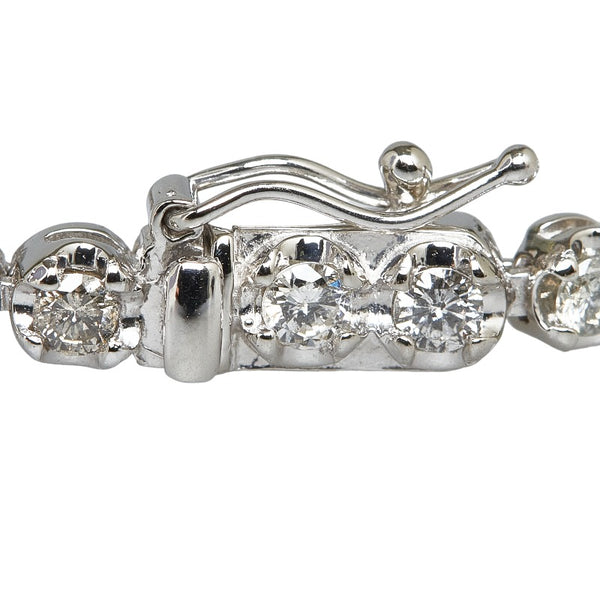 Pt850 プラチナ ダイヤ3.00ct テニスブレスレット ブレスレット レディース 【中古】