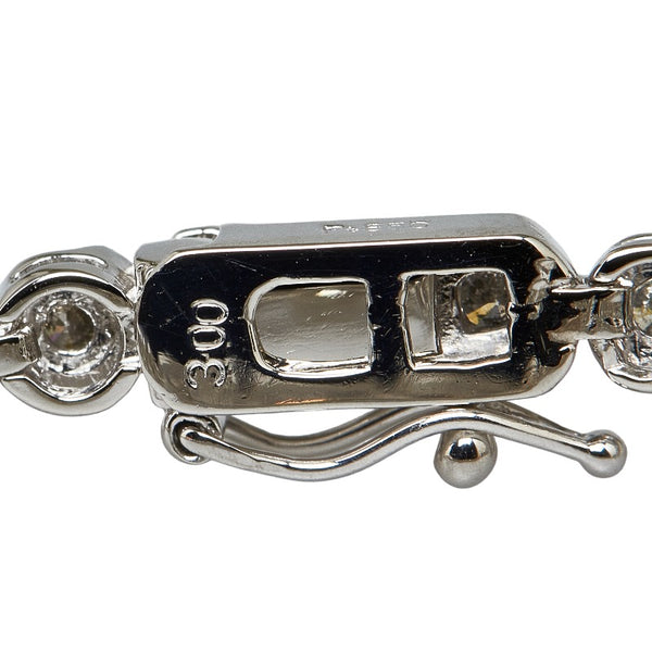 Pt850 プラチナ ダイヤ3.00ct テニスブレスレット ブレスレット レディース 【中古】