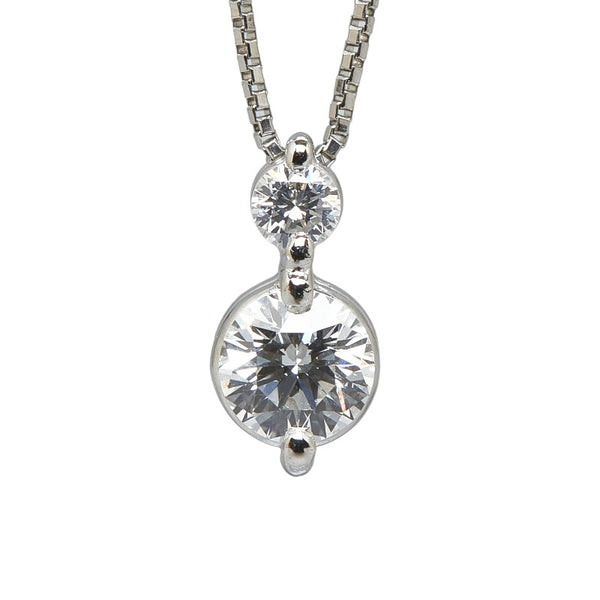 タサキ Pt900 プラチナ Pt850 プラチナ ダイヤ0.30ct ダイヤ0.05ct ネックレス レディース TASAKI 【中古】