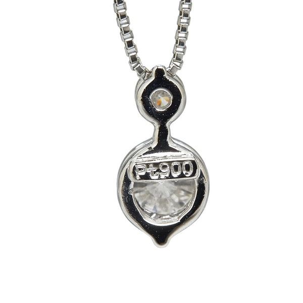 タサキ Pt900 プラチナ Pt850 プラチナ ダイヤ0.30ct ダイヤ0.05ct ネックレス レディース TASAKI 【中古】