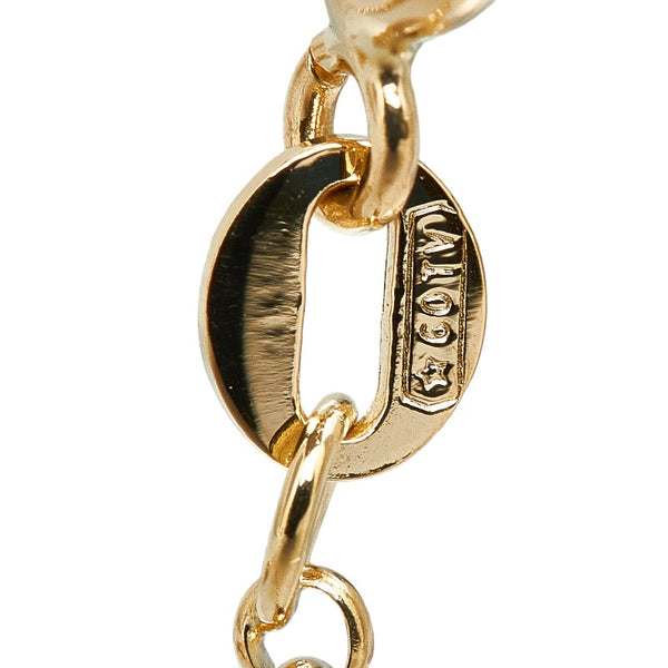K18YG イエローゴールド ダイヤ1.06ct リボンモチーフ ペンダントネックレス ネックレス レディース 【中古】