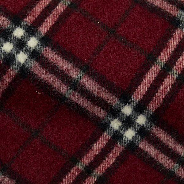バーバリー ノバチェック マフラー ワインレッド ボルドー ウール レディース BURBERRY 【中古】