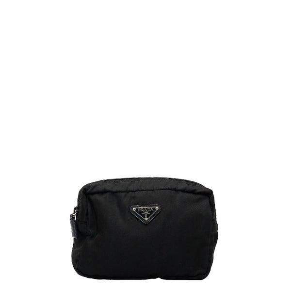 プラダ ポーチ ブラック ナイロン レディース PRADA 【中古】