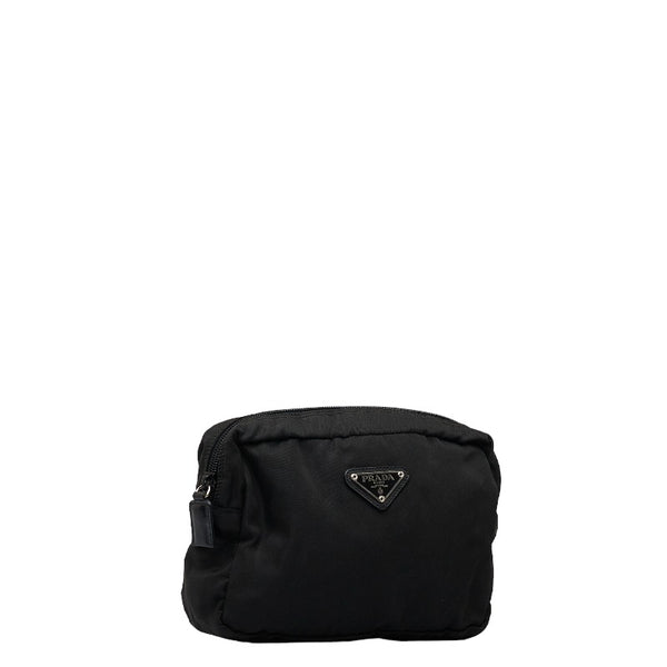 プラダ ポーチ ブラック ナイロン レディース PRADA 【中古】