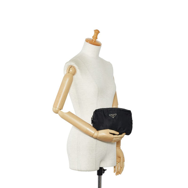 プラダ ポーチ ブラック ナイロン レディース PRADA 【中古】