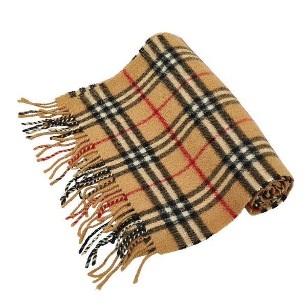 バーバリー ノバチェック マフラー ブラウン ベージュ ウール レディース BURBERRY 【中古】