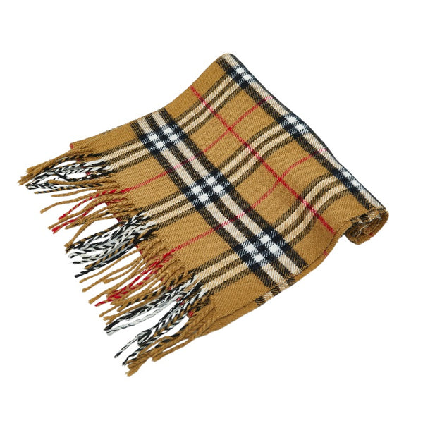 バーバリー ノバチェック マフラー ブラウン ベージュ ウール レディース BURBERRY 【中古】