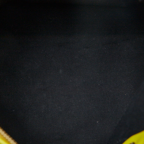 グッチ GGスプリーム ジョイライン ハンドバッグ ミニボストン 189895 イエロー ホワイト ブラック PVC レザー レディース GUCCI 【中古】