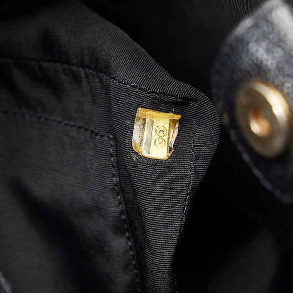 シャネル デカココマーク チェーン トートバッグ ハンドバッグ ブラック キャビアスキン レディース CHANEL 【中古】