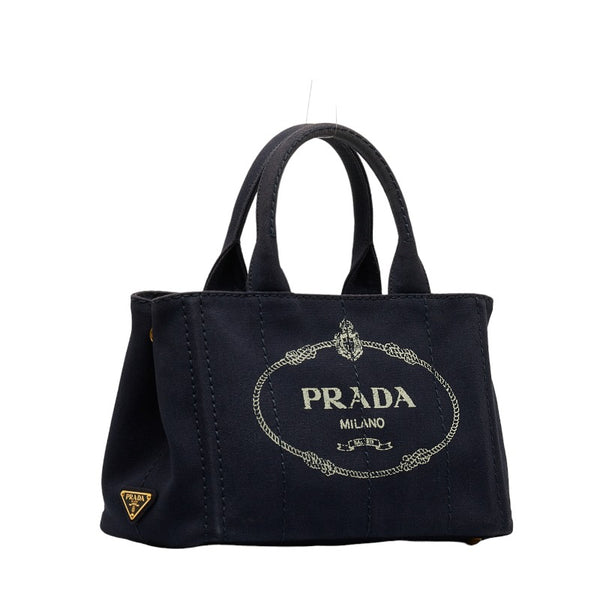 プラダ カナパ ハンドバッグ ショルダーバッグ 2WAY 1BG439 ブルー キャンバス レディース PRADA 【中古】