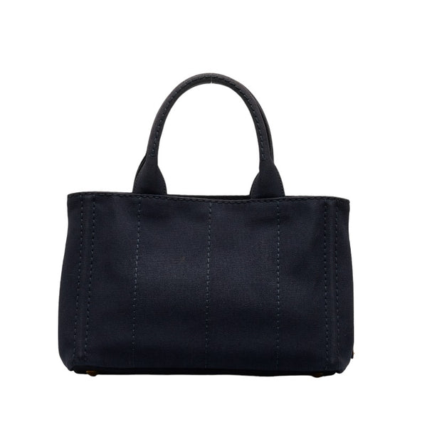 プラダ カナパ ハンドバッグ ショルダーバッグ 2WAY 1BG439 ブルー キャンバス レディース PRADA 【中古】