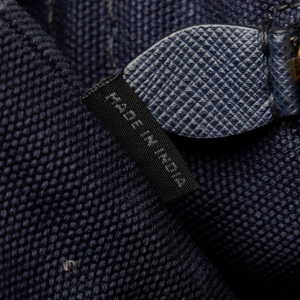 プラダ カナパ ハンドバッグ ショルダーバッグ 2WAY 1BG439 ブルー キャンバス レディース PRADA 【中古】