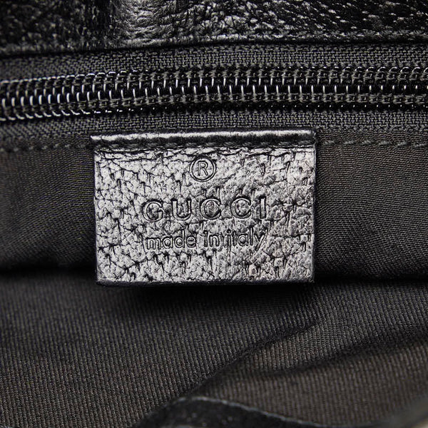 グッチ GGキャンバス 斜め掛け ショルダーバッグ 27639 ブラック キャンバス レザー レディース GUCCI 【中古】