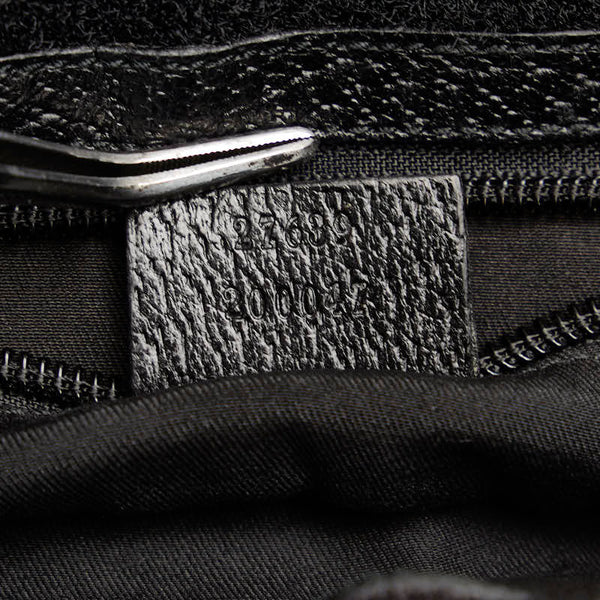 グッチ GGキャンバス 斜め掛け ショルダーバッグ 27639 ブラック キャンバス レザー レディース GUCCI 【中古】