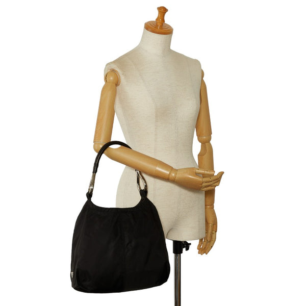 プラダ ハンドバッグ ワンショルダーバッグ BR1742 ブラック ナイロン レザー レディース PRADA 【中古】