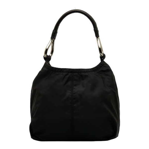 プラダ ハンドバッグ ワンショルダーバッグ BR1742 ブラック ナイロン レザー レディース PRADA 【中古】
