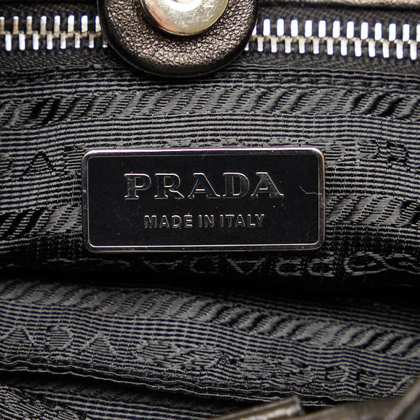 プラダ ハンドバッグ ワンショルダーバッグ BR1742 ブラック ナイロン レザー レディース PRADA 【中古】