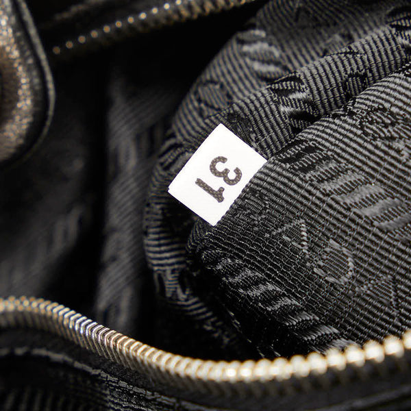 プラダ ハンドバッグ ワンショルダーバッグ BR1742 ブラック ナイロン レザー レディース PRADA 【中古】