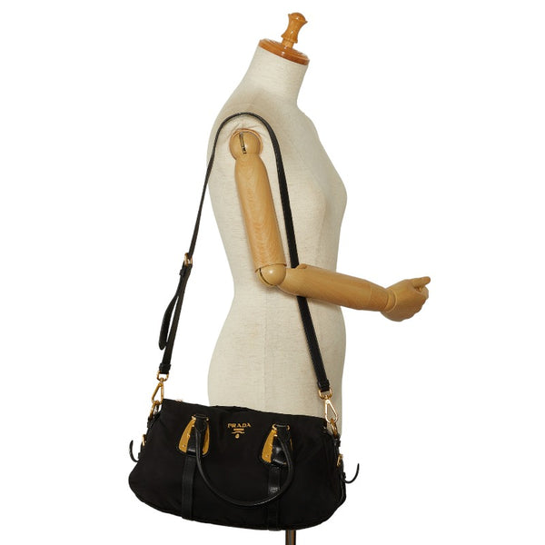 プラダ ハンドバッグ ショルダーバッグ 2WAY ブラック レザー レディース PRADA 【中古】