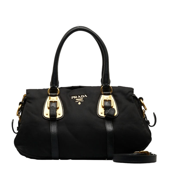 プラダ ハンドバッグ ショルダーバッグ 2WAY ブラック レザー レディース PRADA 【中古】
