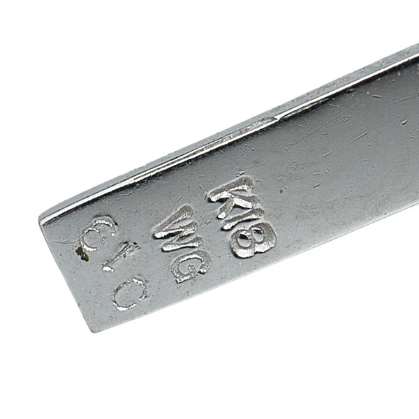 ノーブランド K18WG ホワイトゴールド ダイヤ0.19ct クロス ダブル ペンダントトップ レディース no brand 【中古】