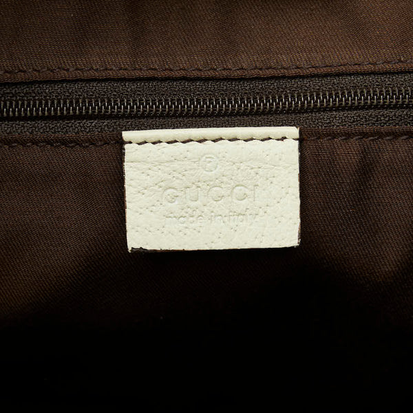 グッチ GGキャンバス プリンシー リボン ショルダーバッグ 163805 ベージュ ホワイト キャンバス レザー レディース GUCCI 【中古】