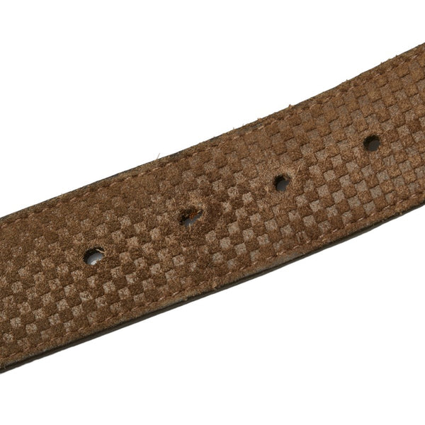 ルイ ヴィトン マイクロダミエ サンチュール イニシアル ベルト M9549V ブラウン スウェード レザー メンズ LOUIS VUITTON 【中古】