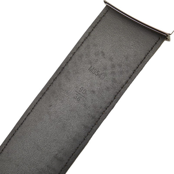 ルイ ヴィトン マイクロダミエ サンチュール イニシアル ベルト M9549V ブラウン スウェード レザー メンズ LOUIS VUITTON 【中古】