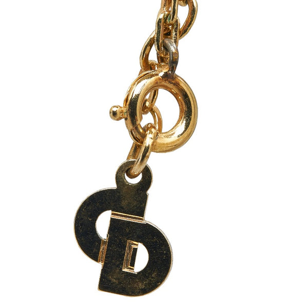 ディオール ハート ラインストーン ネックレス ゴールド メッキ レディース Dior 【中古】