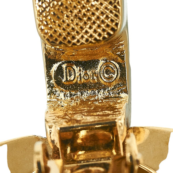 ディオール ロゴ イヤリング ゴールド メッキ レディース Dior 【中古】