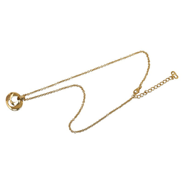 ディオール ロゴ ネックレス ゴールド メッキ レディース Dior 【中古】
