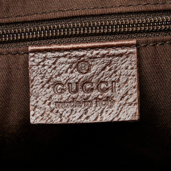 グッチ GGキャンバス アビー ハンドバッグ トートバッグ 130736 ベージュ ブラウン PVC レザー レディース GUCCI 【中古】