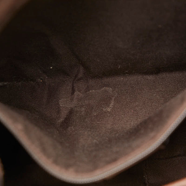 グッチ GGキャンバス アビー ハンドバッグ トートバッグ 130736 ベージュ ブラウン PVC レザー レディース GUCCI 【中古】