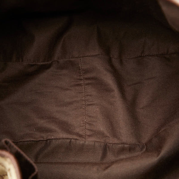 グッチ GGキャンバス アビー ハンドバッグ トートバッグ 130736 ベージュ ブラウン PVC レザー レディース GUCCI 【中古】