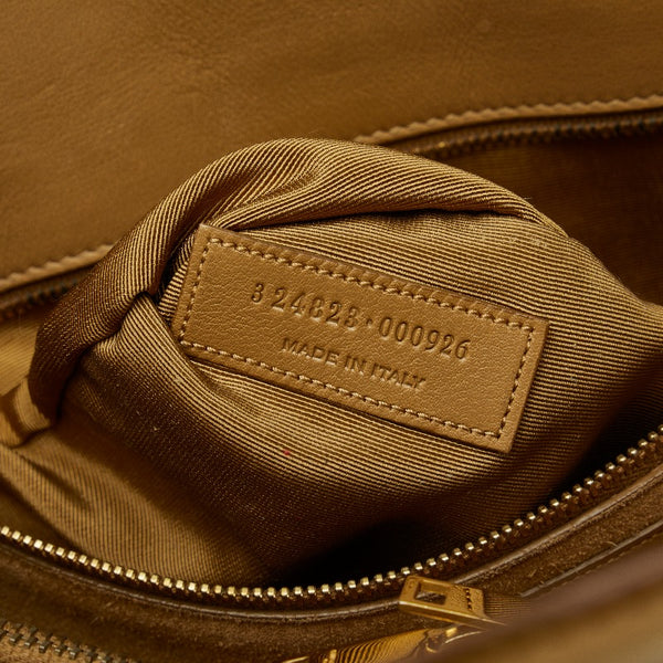 サンローラン サックドジュール スモール ハンドバッグ ショルダーバッグ 2WAY 355153 ブラウン レザー レディース SAINT LAURENT 【中古】