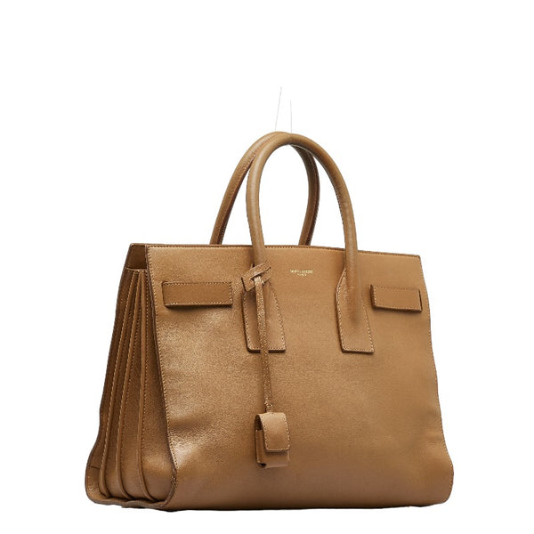 サンローラン サックドジュール スモール ハンドバッグ ショルダーバッグ 2WAY 355153 ブラウン レザー レディース SAINT LAURENT 【中古】